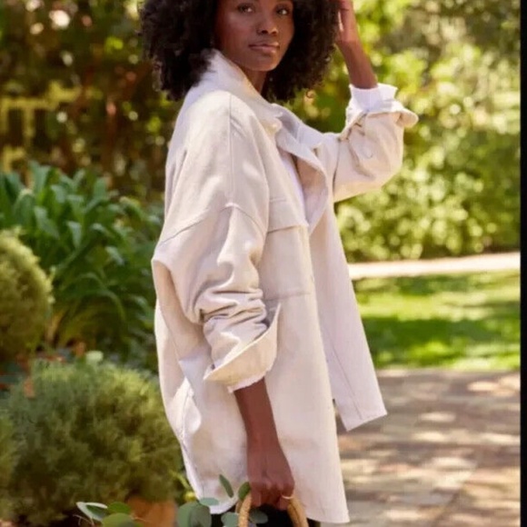 Unworn Frank & Eileen McLoghlin Shirt Jacket in Natural Shacket - Picture 5 of 12